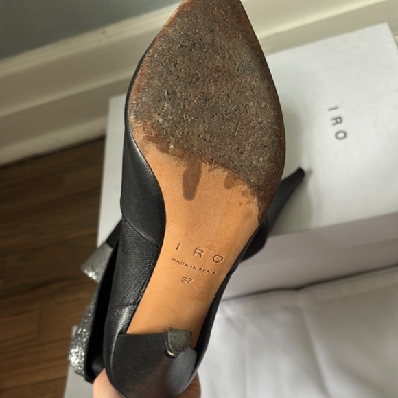 IRO Women's Black and Silver Leather Boots - Picture 5 of 9